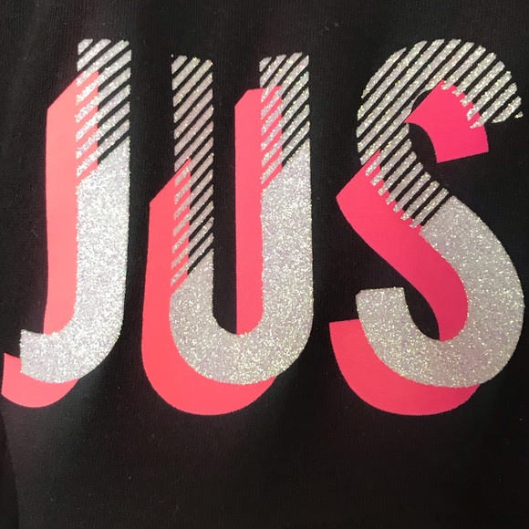 Justice Glitter Crop Hoodie Size 10 - Picture 3 of 4